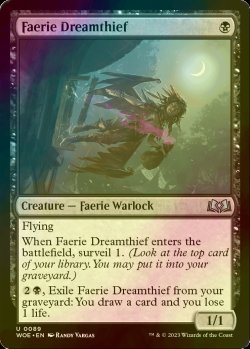 画像1: [FOIL] フェアリーの夢泥棒/Faerie Dreamthief 【英語版】 [WOE-黒U]