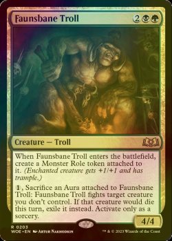 画像1: [FOIL] フォーン忌みのトロール/Faunsbane Troll 【英語版】 [WOE-金R]