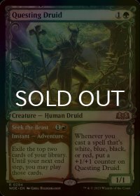 [FOIL] 探索するドルイド/Questing Druid (ショーケース版) 【英語版】 [WOE-緑R]