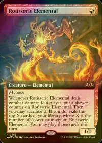 [FOIL] ロティサリーの精/Rotisserie Elemental (拡張アート版) 【英語版】 [WOE-赤R]