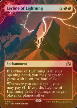 画像1: [FOIL] 稲妻の力線/Leyline of Lightning (ショーケース版) 【英語版】 [WOT-赤R]