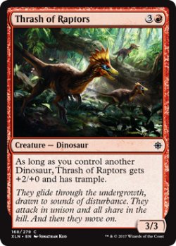 画像1: 猛竜の群れ/Thrash of Raptors 【英語版】 [XLN-赤C]