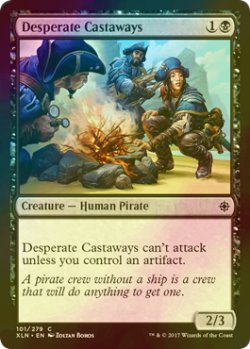 画像1: [FOIL] 自暴自棄の漂流者/Desperate Castaways 【英語版】 [XLN-黒C]