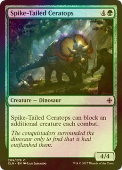 画像1: [FOIL] 棘尾ケラトプス/Spike-Tailed Ceratops 【英語版】 [XLN-緑C]