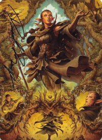 影さす太枝のニッサ/Nissa of Shadowed Boughs No.006 (箔押し版) 【日本語版】 [ZNR-アート]