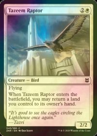 [FOIL] タジームの猛禽/Tazeem Raptor 【英語版】 [ZNR-白C]