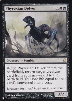 画像1: ファイレクシアの発掘者/Phyrexian Delver 【英語版】 [C13-黒List]