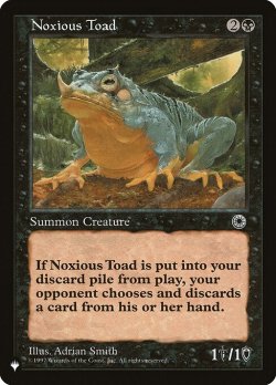 画像1: 害毒のヒキガエル/Noxious Toad 【英語版】 [POR-黒List]