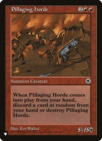 略奪の大軍/Pillaging Horde 【英語版】 [POR-赤List]