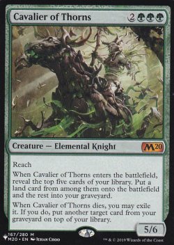 画像1: 茨の騎兵/Cavalier of Thorns 【英語版】 [M20-緑List]