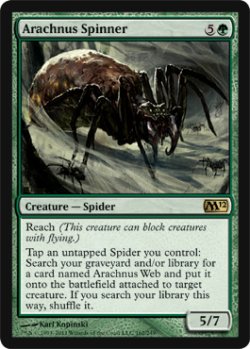 画像1: アラクナスの紡ぎ手/Arachnus Spinner 【英語版】 [M12-緑R]
