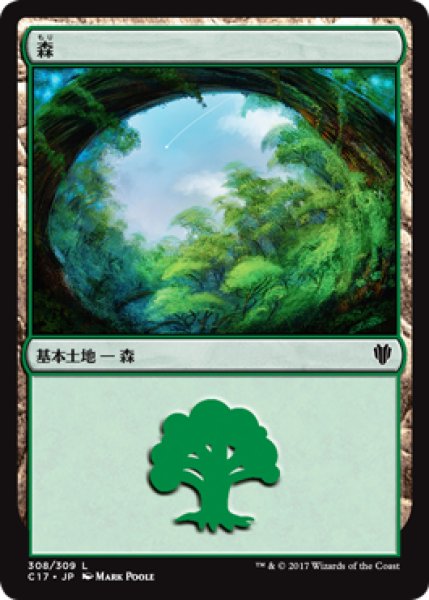 画像1: 森/Forest No.308 【日本語版】 [C17-土地C] (1)