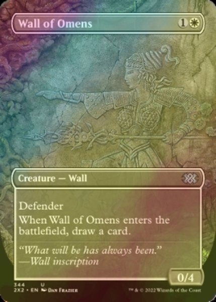 画像1: [FOIL] 前兆の壁/Wall of Omens (全面アート・海外産ブースター版) 【英語版】 [2X2-白U] (1)