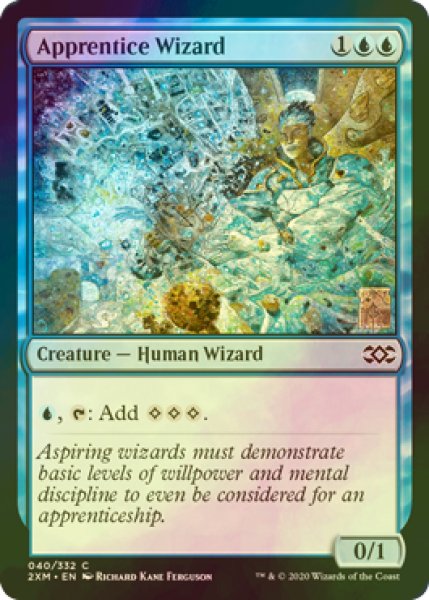 画像1: [FOIL] 魔法使いの弟子/Apprentice Wizard 【英語版】 [2XM-青C] (1)