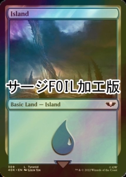 画像1: [FOIL] 島/Island No.309 (サージ仕様) 【英語版】 [40K-土地C] (1)