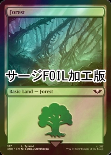 画像1: [FOIL] 森/Forest (サージ仕様) 【英語版】 [40K-土地C] (1)