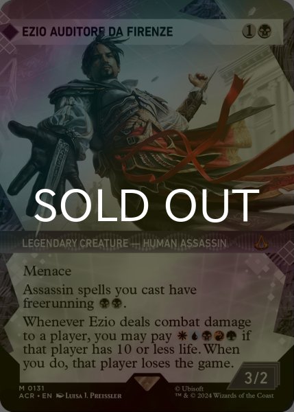 画像1: [FOIL] エツィオ・アウディトーレ・ダ・フィレンツェ/Ezio Auditore da Firenze (ショーケース版) 【英語版】 [ACR-黒MR] (1)
