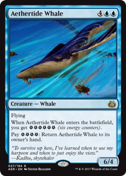 画像1: 霊気海嘯の鯨/Aethertide Whale 【英語版】 [AER-青R] (1)