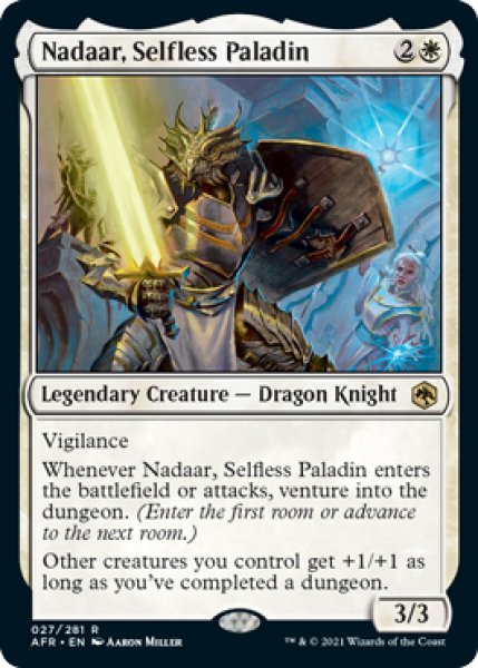 画像1: 無私のパラディン、ナダール/Nadaar, Selfless Paladin 【英語版】 [AFR-白R] (1)