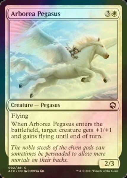 画像1: [FOIL] アルボレーアのペガサス/Arborea Pegasus 【英語版】 [AFR-白C] (1)