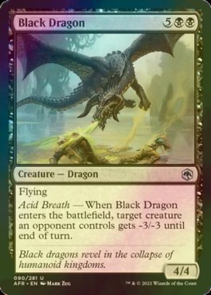 画像1: [FOIL] ブラック・ドラゴン/Black Dragon 【英語版】 [AFR-黒U] (1)
