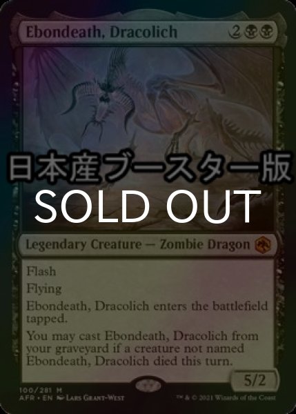 画像1: [FOIL] ドラコリッチ、エボンデス/Ebondeath, Dracolich ● (日本産ブースター版) 【英語版】 [AFR-黒MR] (1)