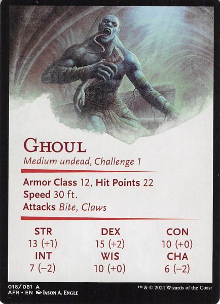 画像2: 墓所のグール/Sepulcher Ghoul No.018 (箔押し版) 【英語版】 [AFR-アート] (2)