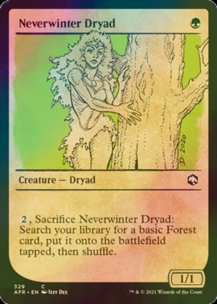 画像1: [FOIL] ネヴァーウィンターのドライアド/Neverwinter Dryad (ショーケース版) 【英語版】 [AFR-緑C] (1)