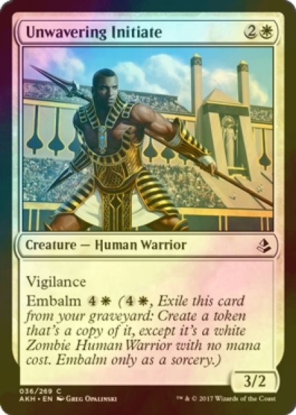 画像1: [FOIL] 断固たる修練者/Unwavering Initiate 【英語版】 [AKH-白C] (1)