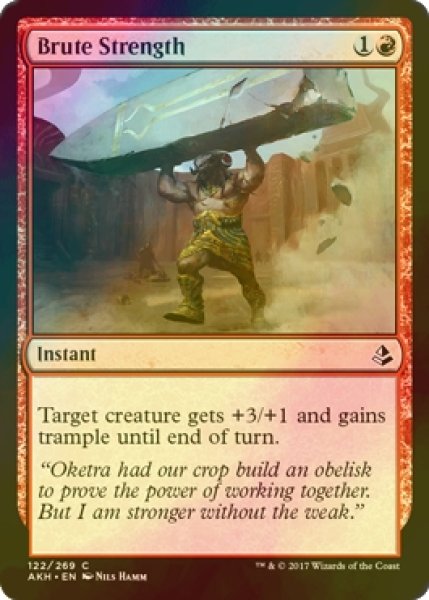 画像1: [FOIL] 凶暴な力/Brute Strength 【英語版】 [AKH-赤C] (1)