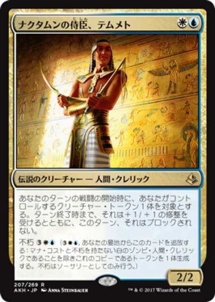 画像1: ナクタムンの侍臣、テムメト/Temmet, Vizier of Naktamun 【日本語版】 [AKH-金R] (1)