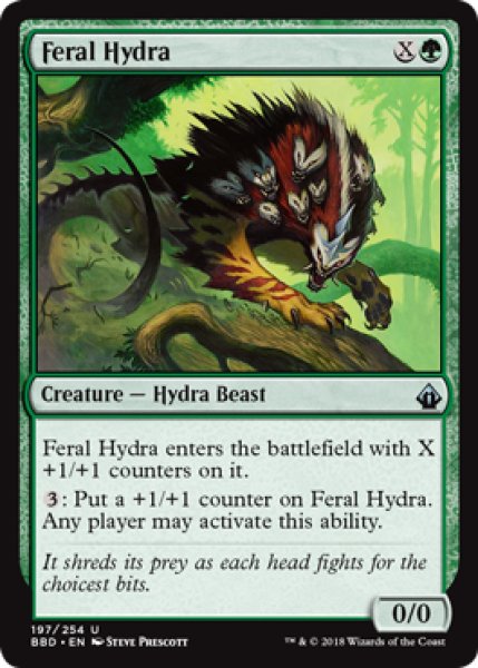 画像1: 残忍なハイドラ/Feral Hydra 【英語版】 [BBD-緑U] (1)