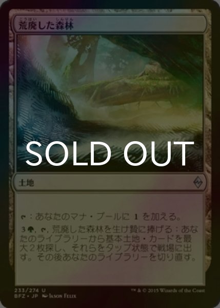 画像1: [FOIL] 荒廃した森林/Blighted Woodland 【日本語版】 [BFZ-土地U] (1)