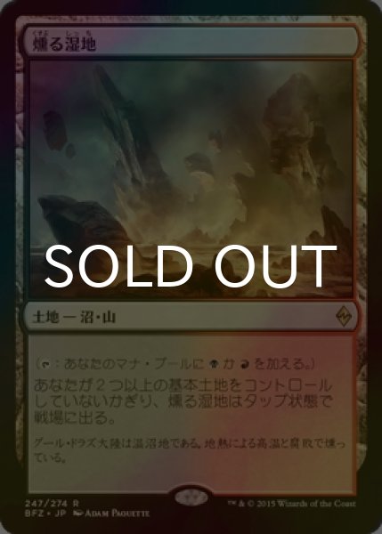 画像1: [FOIL] 燻る湿地/Smoldering Marsh 【日本語版】 [BFZ-土地R] (1)