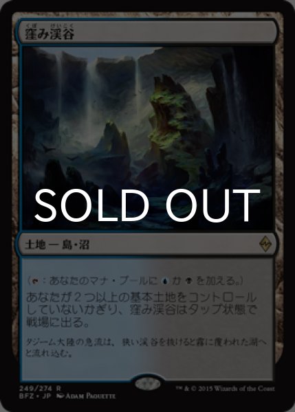 画像1: 窪み渓谷/Sunken Hollow 【日本語版】 [BFZ-土地R] (1)