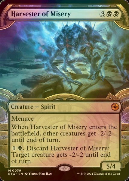 画像1: [FOIL] 苦難の収穫者/Harvester of Misery (ショーケース版) 【英語版】 [BIG-黒MR] (1)