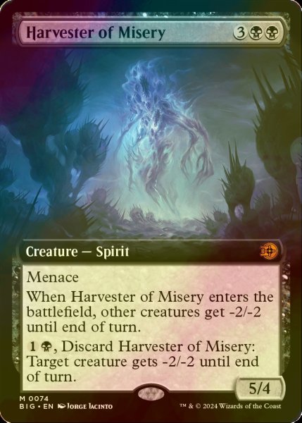 画像1: [FOIL] 苦難の収穫者/Harvester of Misery (拡張アート版) 【英語版】 [BIG-黒MR] (1)