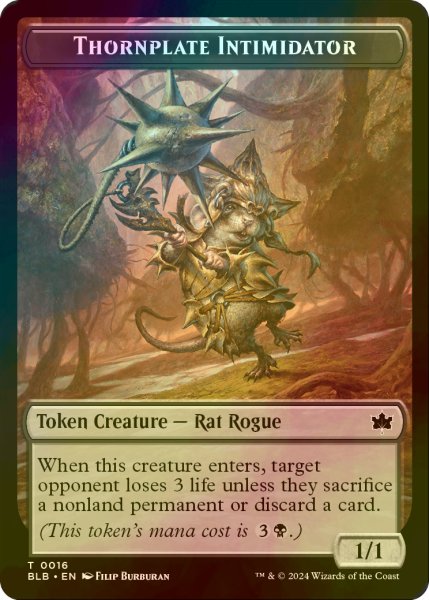 画像1: [FOIL] 茨鎧の威嚇者/THORNPLATE INTIMIDATOR 【英語版】 [BLB-トークン] (1)
