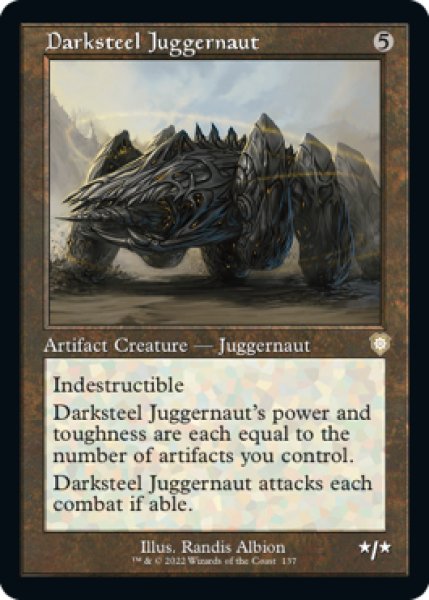 画像1: ダークスティールの巨大戦車/Darksteel Juggernaut (旧枠) 【英語版】 [BRC-灰R] (1)