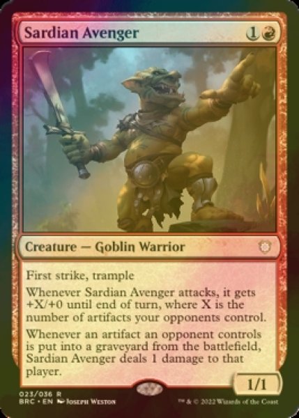 画像1: [FOIL] サルディアの報復者/Sardian Avenger 【英語版】 [BRC-赤R] (1)