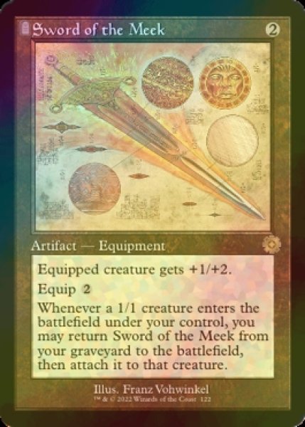 画像1: [FOIL] 弱者の剣/Sword of the Meek (設計図仕様・海外産ブースター版) 【英語版】 [BRR-灰R] (1)