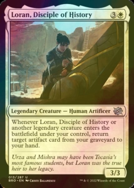 画像1: [FOIL] 歴史学の信奉者、ロラン/Loran, Disciple of History 【英語版】 [BRO-白U] (1)
