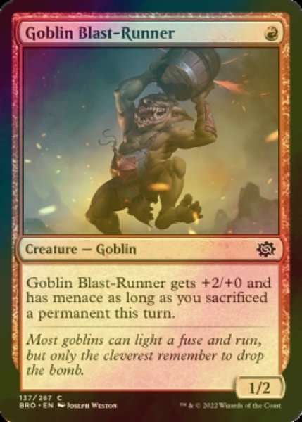 画像1: [FOIL] ゴブリンの爆風走り/Goblin Blast-Runner 【英語版】 [BRO-赤C] (1)