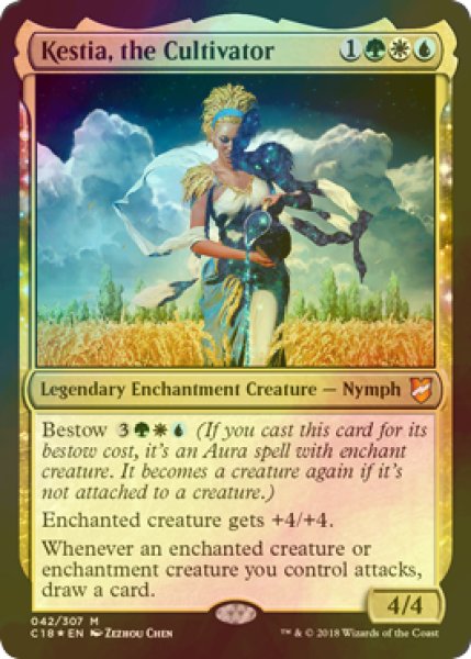 画像1: [FOIL] 耕作者、ケスティア/Kestia, the Cultivator 【英語版】 [C18-金MR] (1)