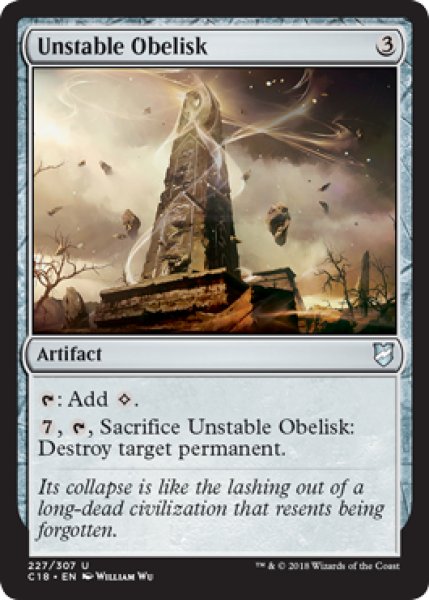 画像1: 不安定なオベリスク/Unstable Obelisk 【英語版】 [C18-灰U] (1)