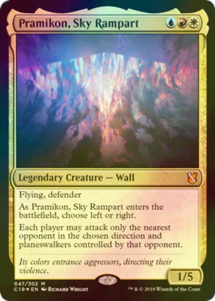 画像1: [FOIL] 天空塁壁、プラミコン/Pramikon, Sky Rampart 【英語版】 [C19-金MR] (1)