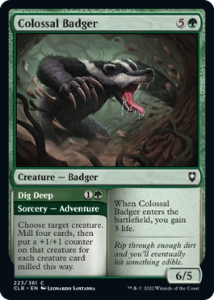画像1: 巨大アナグマ/Colossal Badger 【英語版】 [CLB-緑C] (1)