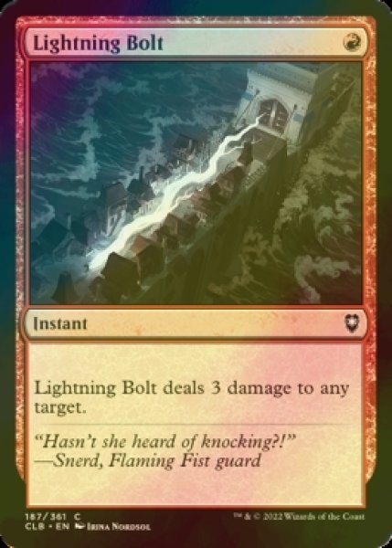 画像1: [FOIL] 稲妻/Lightning Bolt 【英語版】 [CLB-赤C] (1)