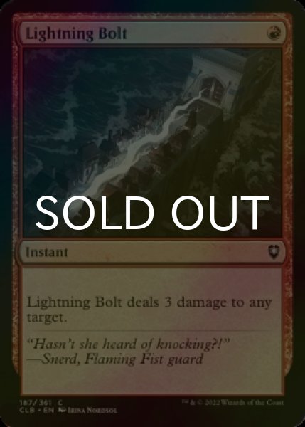 画像1: [FOIL] 稲妻/Lightning Bolt 【英語版】 [CLB-赤C] (1)