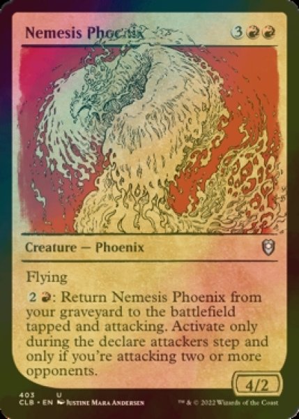 画像1: [FOIL] 天罰のフェニックス/Nemesis Phoenix (ショーケース版) 【英語版】 [CLB-赤U] (1)
